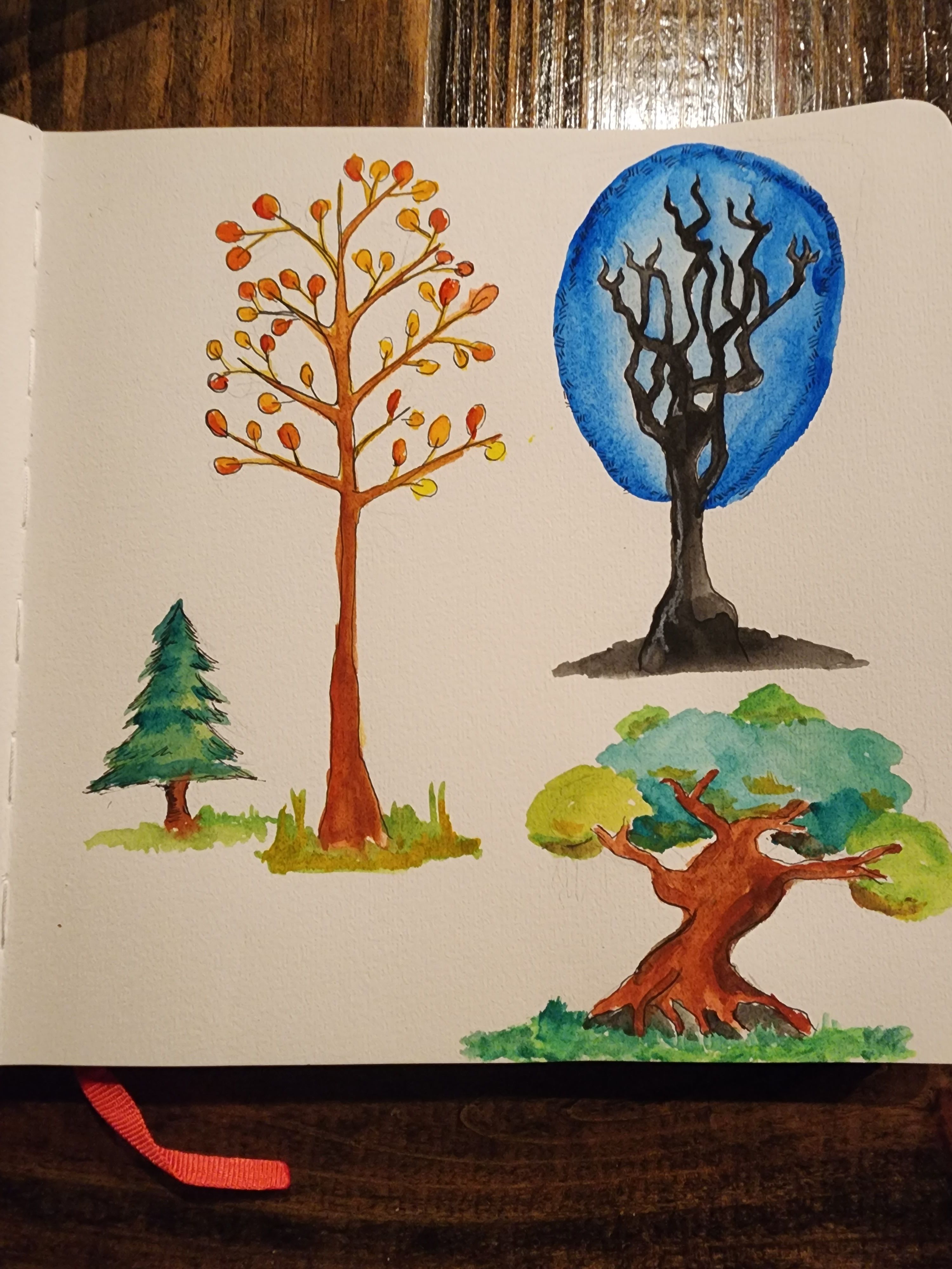 Watercolor Trees