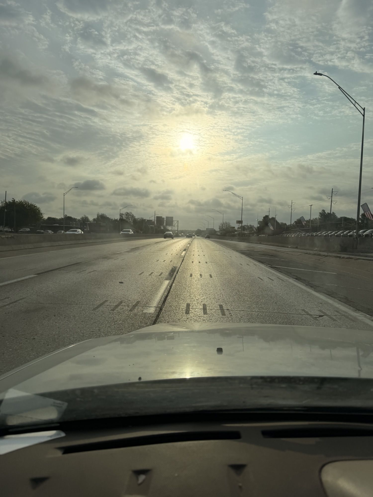 sunrise on our morning commute.